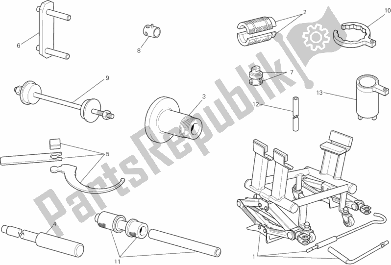 Wszystkie części do 01b - Narz? Dzia Serwisowe Warsztatu Ducati Multistrada 1200 ABS Brasil 2015